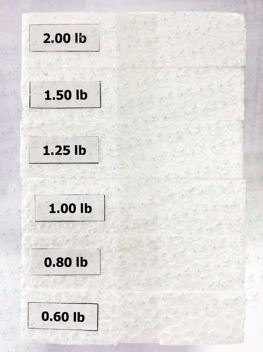 เเผ่นโฟม foam sheet ความหนาเเน่น หรือ density eps foam 0.6,0.8,1.0,1.25,1.50,2.0 ปอนด์/ลบ.ฟุต